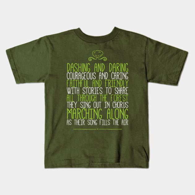 Gummi Bears Theme Song Lyrics Kids T-Shirt by BedRockDesign